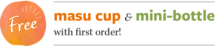 free masu cup & mini bottle